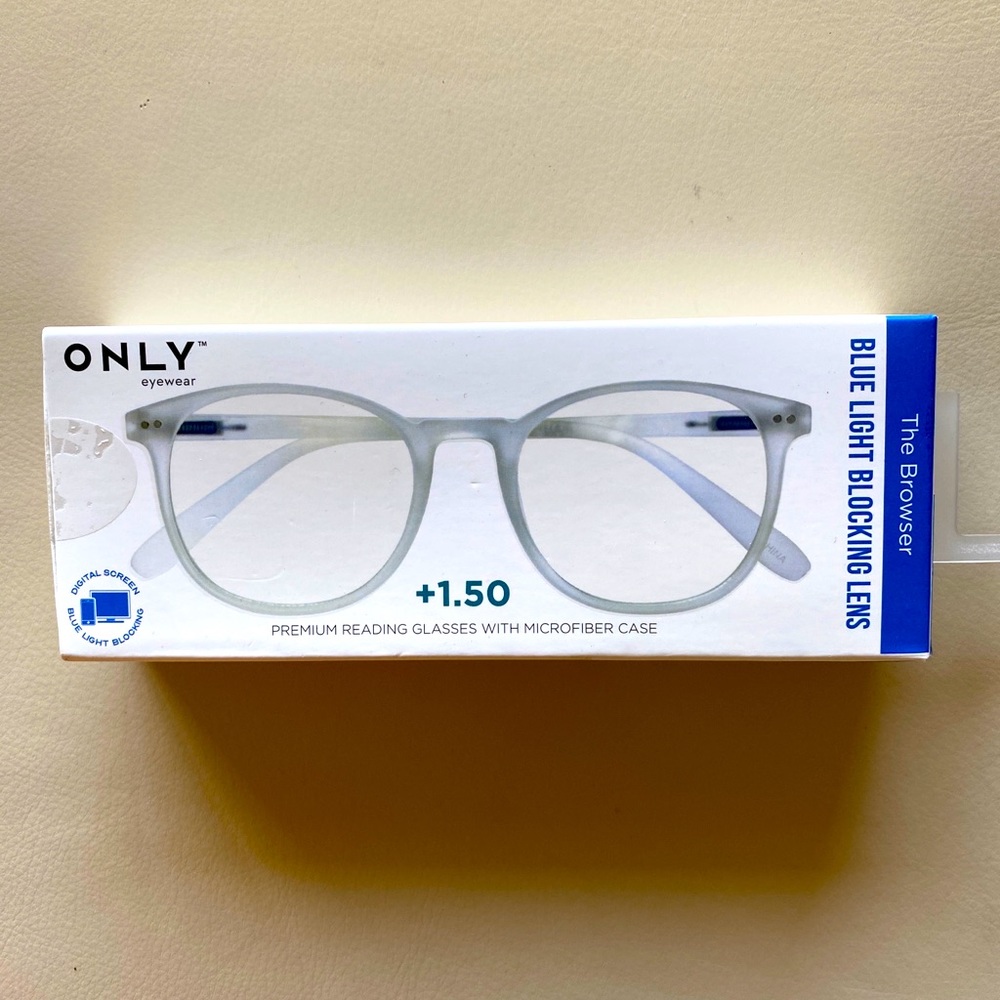 COPY - Only eyewear Blue Light Readers in Clear +1.50